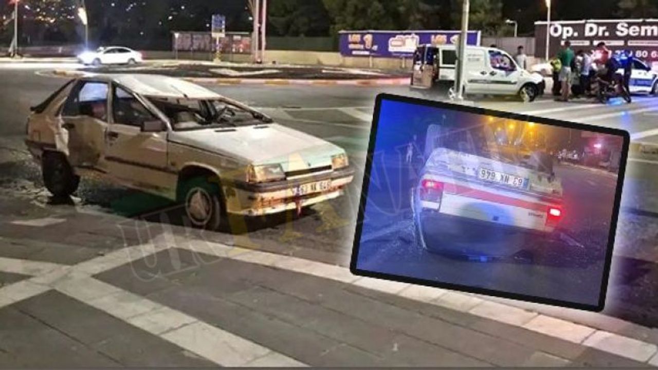 Haliliye’de hafif ticari araçla çarpışan otomobil takla attı! Yaralılar var...