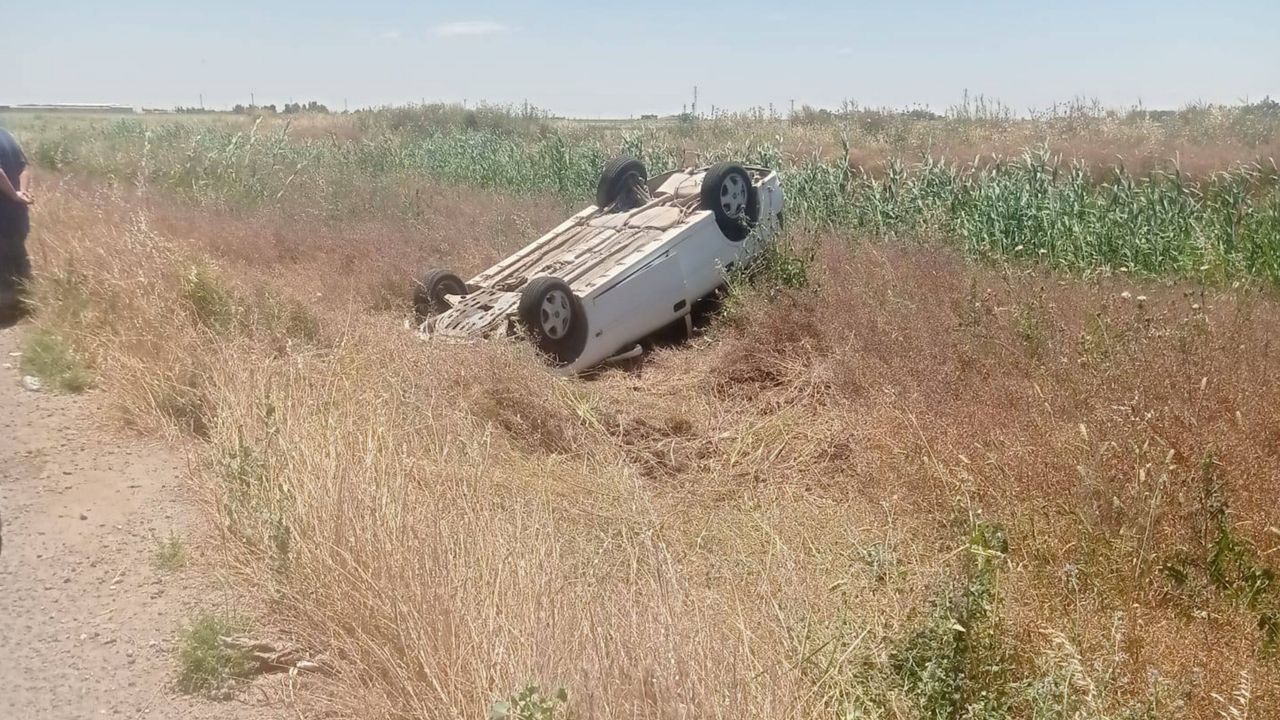 Şanlıurfa Akçakale Karayolunda Korkutan Kaza: Kontrolden Çıkan Araç Takla Attı