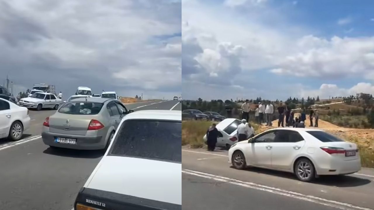 Şanlıurfa Suruç Yolunda Maddi Hasarlı Trafik Kazası