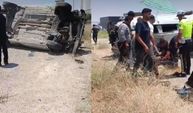Gaziantep-Şanlıurfa Karayolunda Feci Kaza: Otomobil Devrildi, 5 Kişi Yaralandı