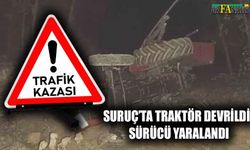 Suruç’ta traktör devrildi, sürücü yaralandı