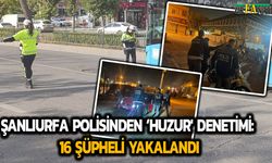 Şanlıurfa Polisinden ‘Huzur' Denetimi: 16 Şüpheli Yakalandı