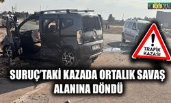 Suruç’taki kazada ortalık savaş alanına döndü: 5 yaralı