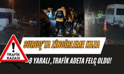 Suruç’ta Zincirleme Kaza: 9 Yaralı, Trafik Adeta Felç Oldu!