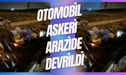 Haliliye’de Otomobil Askeri Araziye Devrildi