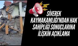 Siverek Kaymakamlığı’ndan Son Dakika Hak Sahipliği Uyarısı