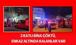 3 Katlı Bina Çöktü, Enkaz Altında Kalanlar Var