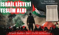 İsrail Listeyi Teslim Aldı: İsrailli Bakan Ben Gvir İstifa Etti