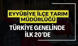 Eyyübiye İlçe Tarım Müdürlüğü, Türkiye Genelinde İlk 20’de