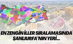 En Zengin İller Sıralamasında Şanlıurfa’nın Yeri...