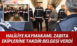 Haliliye Kaymakamı, Zabıta Ekiplerini Ödüllendirdi