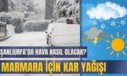 3 Ocak 2025 Meteoroloji’den Marmara Bölgesi İçin Kar Uyarısı: Şanlıurfa’da Hava Nasıl Olacak?