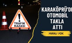 Karaköprü’de Otomobil Takla Attı, Yaralı Yok