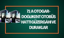 Şanlıurfa 71/A Otogar-Doğukent Otobüs Hattı Güzergâhı ve Duraklar