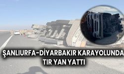 Şanlıurfa-Diyarbakır Karayolunda Tır Yan Yattı