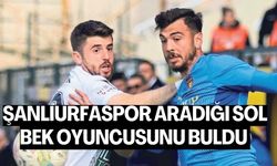 Şanlıurfaspor Aradığı Sol Bek Oyuncusunu Buldu