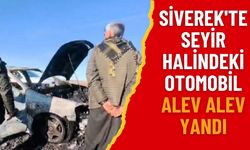 Siverek'te Seyir Halindeki Otomobil Alev Alev Yandı