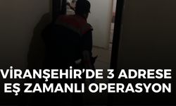 Viranşehir’de 3 Adrese Eş Zamanlı Operasyon