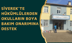 Siverek’te Hükümlülerden Okulların Boya Bakım Onarımına Destek