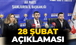 AK Parti Şanlıurfa İl Başkanlığında 28 Şubat Darbesine İlişkin Basın Açıklaması Düzenlendi