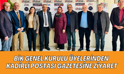 BİK Genel Kurulu Üyelerinden Kadirli Postası Gazetesine Ziyaret!