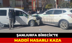 Birecik’te Maddi Hasarlı Trafik Kazası