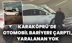 Karaköprü’de Otomobil Bariyere Çarptı, Yaralanan Yok