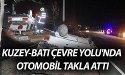 Kuzey-Batı Çevre Yolu'nda Otomobil Takla Attı