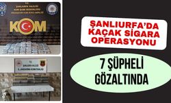 Şanlıurfa’da Kaçak Sigara Operasyonu: 7 Şüpheli Gözaltında