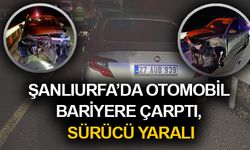 Şanlıurfa’da Kontrolden Çıkan Araç Bariyere Çarptı