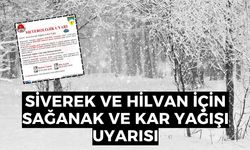 Siverek Kaymakamlığı’ndan Kar ve Sağanak Uyarısı