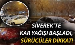 Siverek’te Kar Yağışı Başladı, Sürücüler Dikkat!