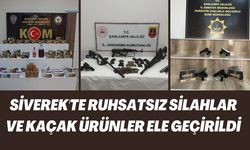 Siverek'te Ruhsatsız Silahlar ve Kaçak Ürünler Ele Geçirildi