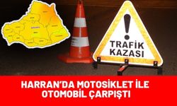 Şanlıurfa Harran’da Motosiklet İle Otomobil Çarpıştı