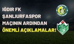 Iğdır Futbol Kulübü, Şanlıurfaspor Maçının Ardından Önemli Açıklamalar!