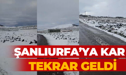 Şanlıurfa'ya Kar Tekrar Geldi