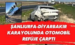 Şanlıurfa-Diyarbakır Karayolunda Otomobil Refüje Çarptı: 2 Yaralı