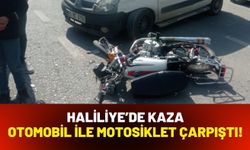 Şanlıurfa Haliliye’de Otomobil ile Motosiklet Çarpıştı!