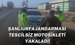 Şanlıurfa Jandarması Tescilsiz Motosikleti Yakaladı!