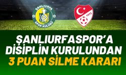 Şanlıurfaspor’a 3 Puan Silme ve Hükmen Mağlubiyet Cezası Uygulandı