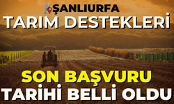 Şanlıurfa’da Tarım Destekleri: Son Başvuru Tarihi Belli Oldu