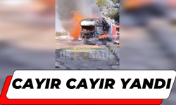 Şanlıurfa’da Balya Yüklü Tır Cayır Cayır Yandı