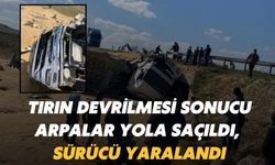 Şanlıurfa'da Tırın Devrilmesi Sonucu Arpalar Yola Saçıldı, Sürücü Yaralandı