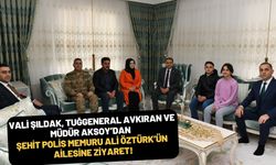 Vali Şıldak, Tuğgeneral Avkıran ve Müdür Aksoy, Şehit Polis Memuru Ali Öztürk’ün Ailesini Ziyaret Etti!