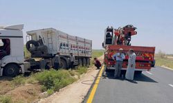 Şanlıurfa'da Yürekleri Ağza Getiren Kaza! Tır Devrildi, Buğdaylar Saçıldı