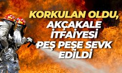 Akçakale’de İtfaiye Araçları Peş Peşe Olay Bölgesine Sevk Edildi