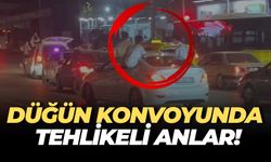 Şanlıurfa Haliliye’de Düğün Konvoyunda Tehlikeli Hareketler!