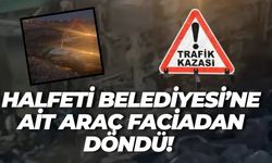 Halfeti Belediyesi’ne Ait Çöp Kamyoneti Şarampole Yuvarlandı!