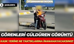 Şanlıurfa’da Görenleri Güldüren Görüntü: Kask Yerine Ne Taktıklarına İnanamayacaksınız!