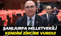 Şanlıurfa Milletvekili Kendini Zincire Vurdu!